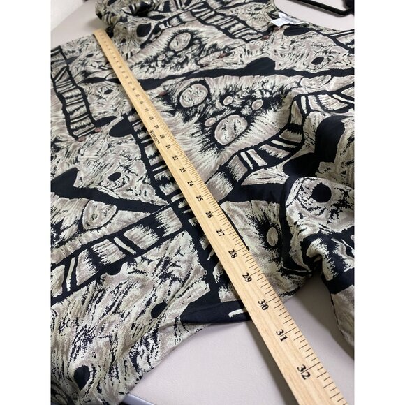 VTG Adrian Jordan 100% Silk Women Abstract Long Sleeve Button Up Top Plus Sz 26 - Picture 6 of 15